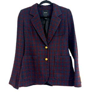 Smythe Grid Wool Blazer Jacket US 2 Pre-Loved